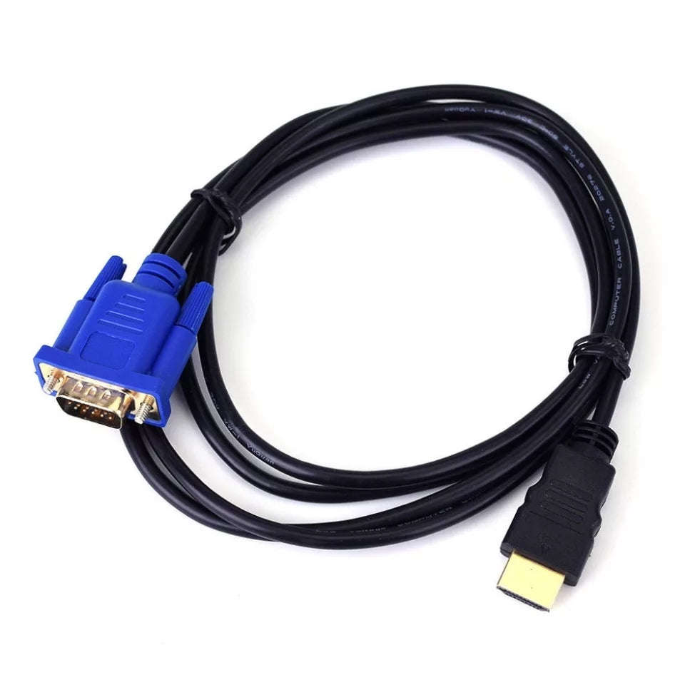 1080P HDMI VGA HD-15 Male 15Pin Adapter Cable Converter  1.8M