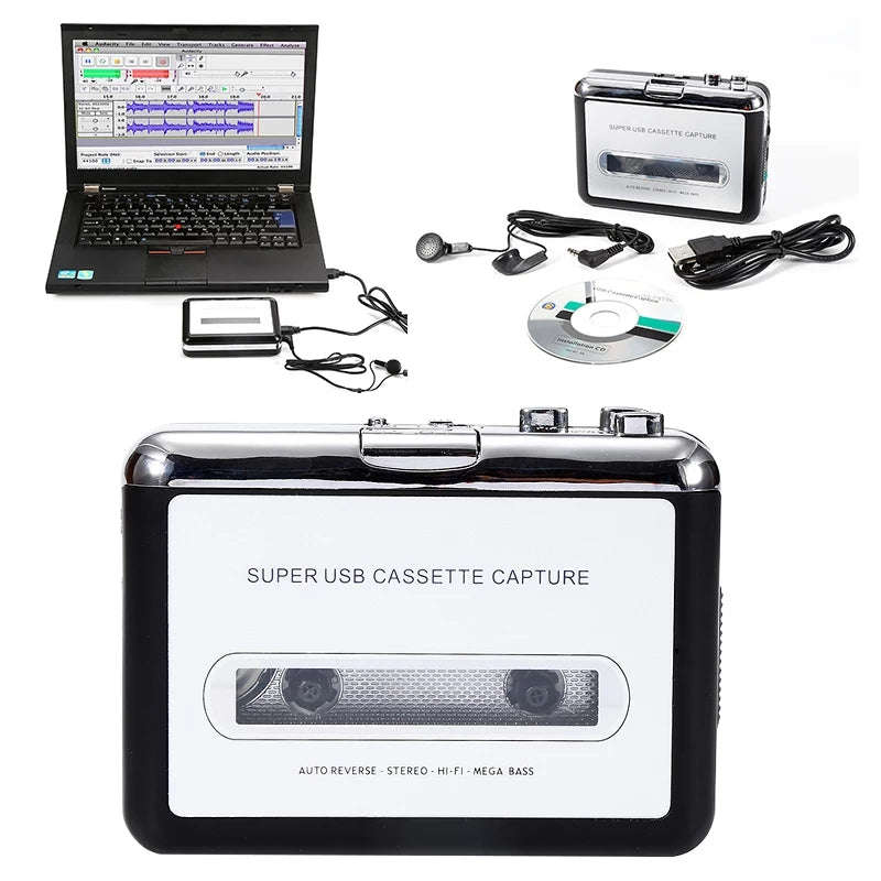 Portable Usb Cassette Drive Tape to Mp3 Converter Nostalgic Retro