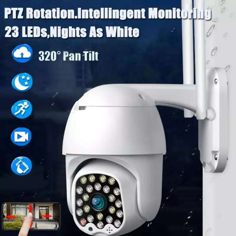 PTZ IP Camera Wifi Outdoor Speed Dome Wireless Wifi Security 23 LED Light Camera Pan Tilt Onif St...