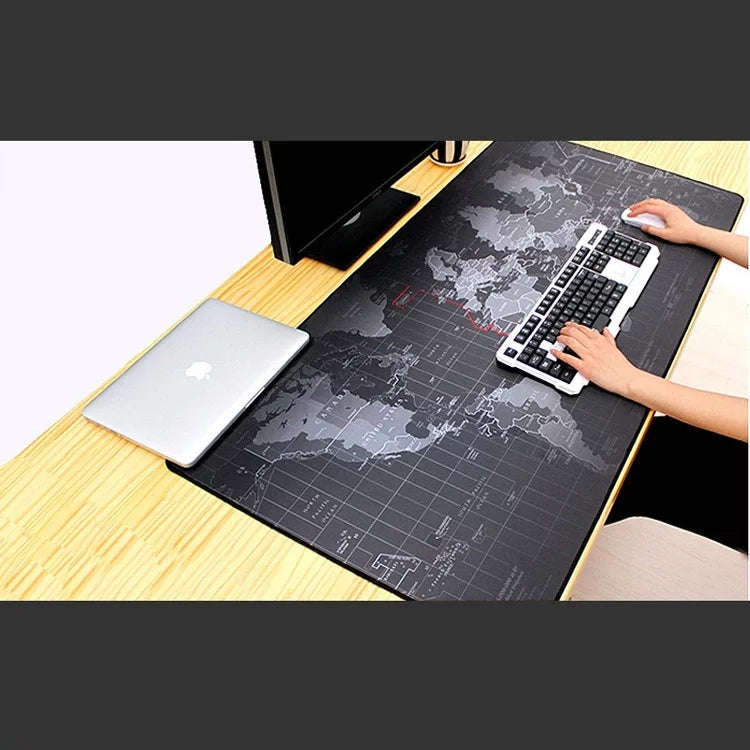 Large Gaming Mouse Pad Old World Map Desk Mat Non-slip Natural Rubber Mousepad 90cm x 40cm