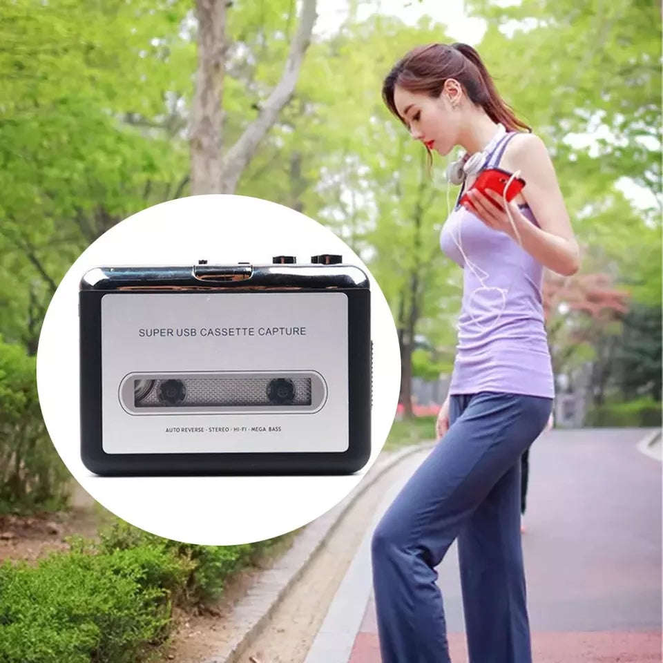Portable Usb Cassette Drive Tape to Mp3 Converter Nostalgic Retro