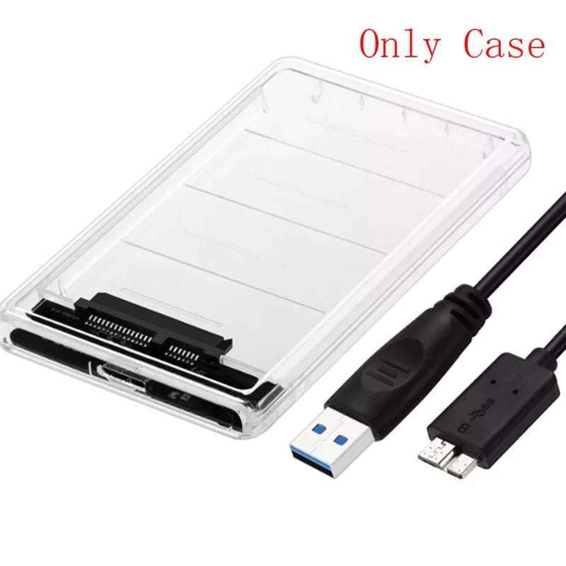 Clear 2.5" Hard Drive Enclosure SATA USB 3.0 HDD Hard Drive External Enclosure SSD Disk Box Case