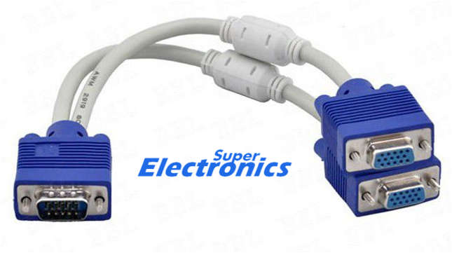 VGA 1 to 2 Splitter Adapter Cable