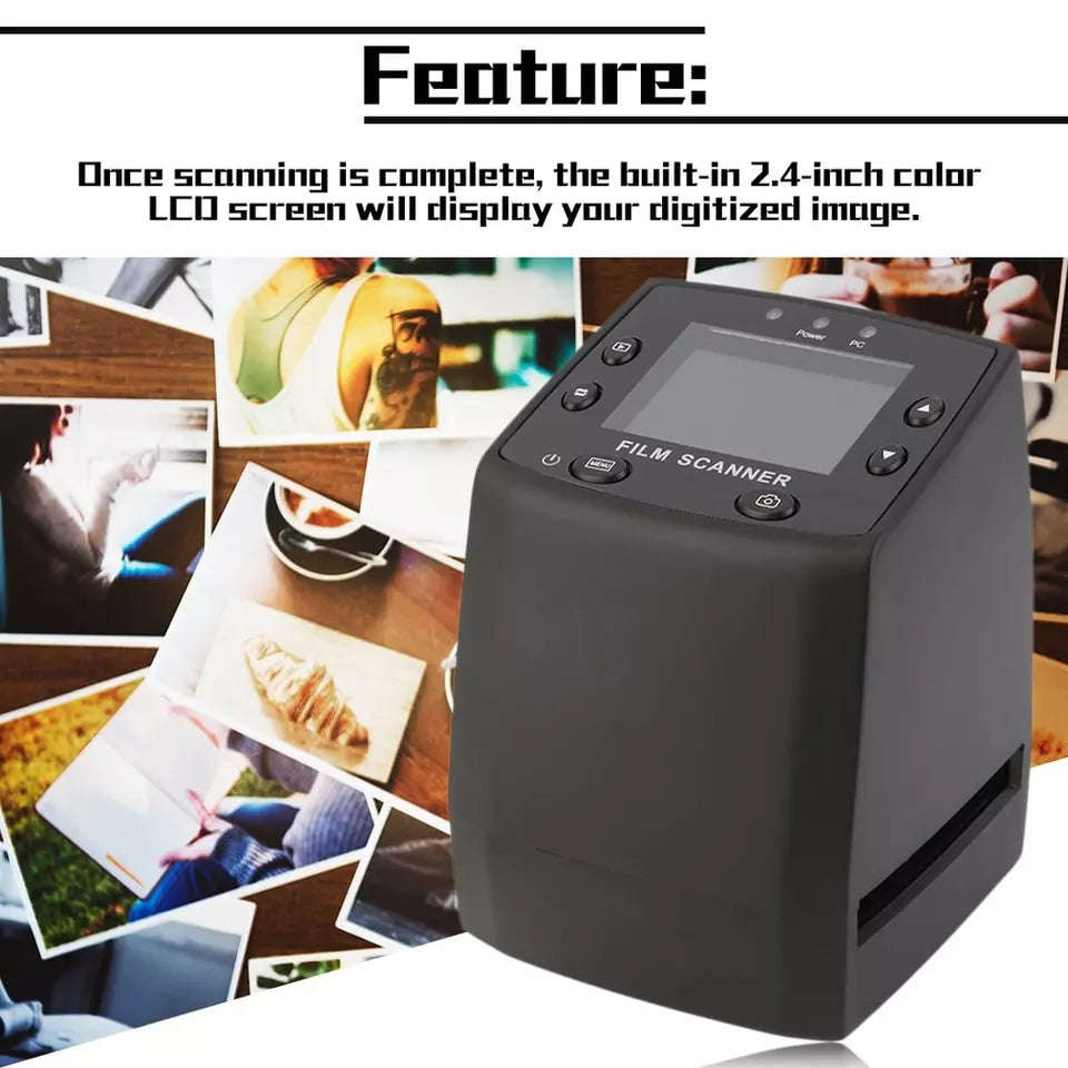 Portable Negative Film Scanner Slide Viewer Scanner Digital Color Photo Slide Film Converter Save...
