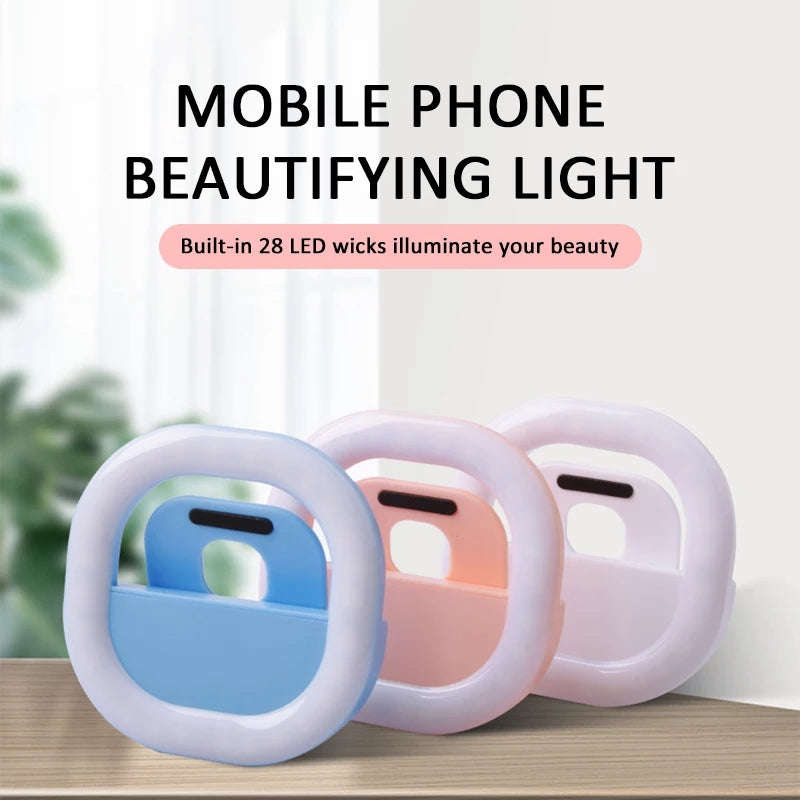 Selfie Light for Cell Phones Clip On Adjustable Mini Ring Light
