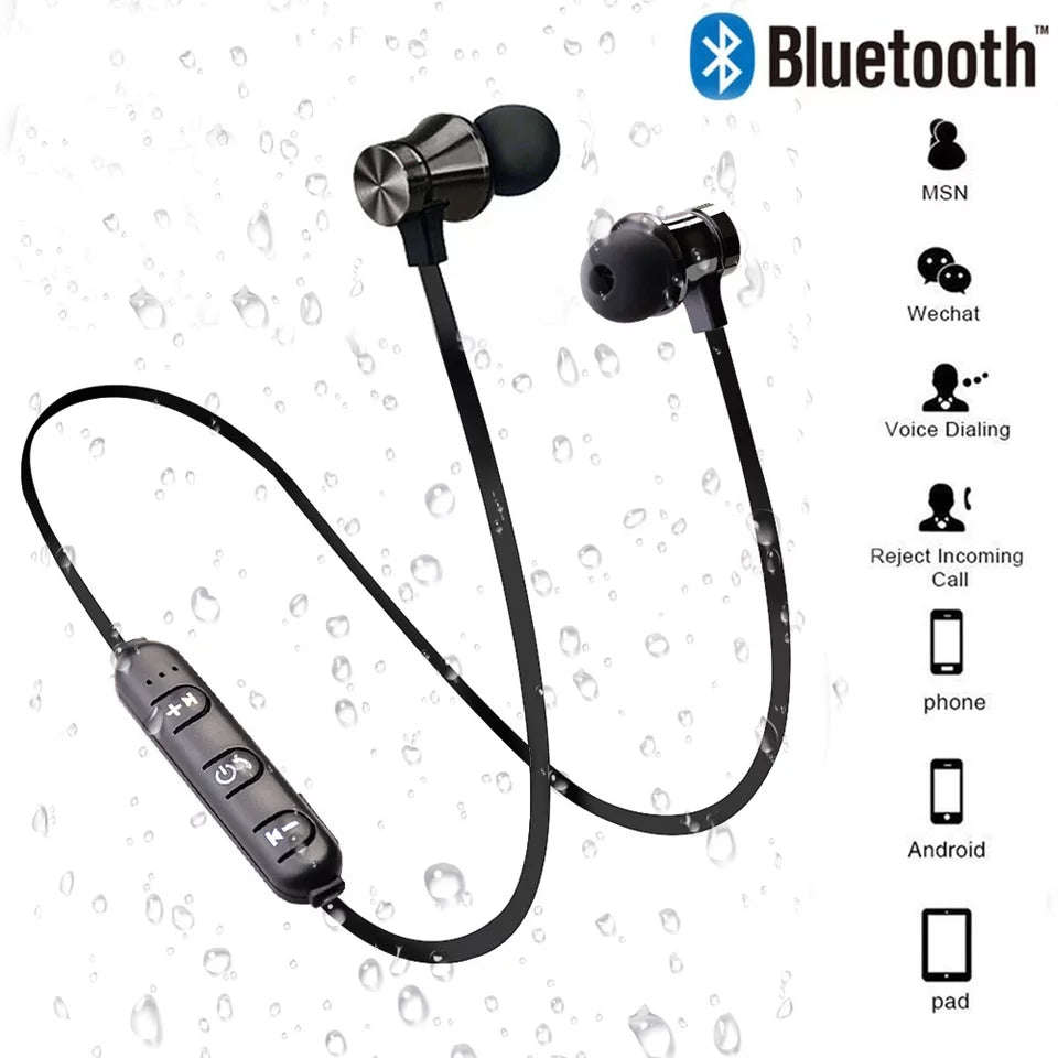 Magnetic Wireless bluetooth Earphone Music Headset Phone Neckband Sport Earbuds Earphone