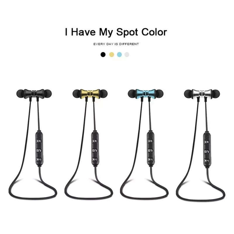 Magnetic Wireless bluetooth Earphone Music Headset Phone Neckband Sport Earbuds Earphone