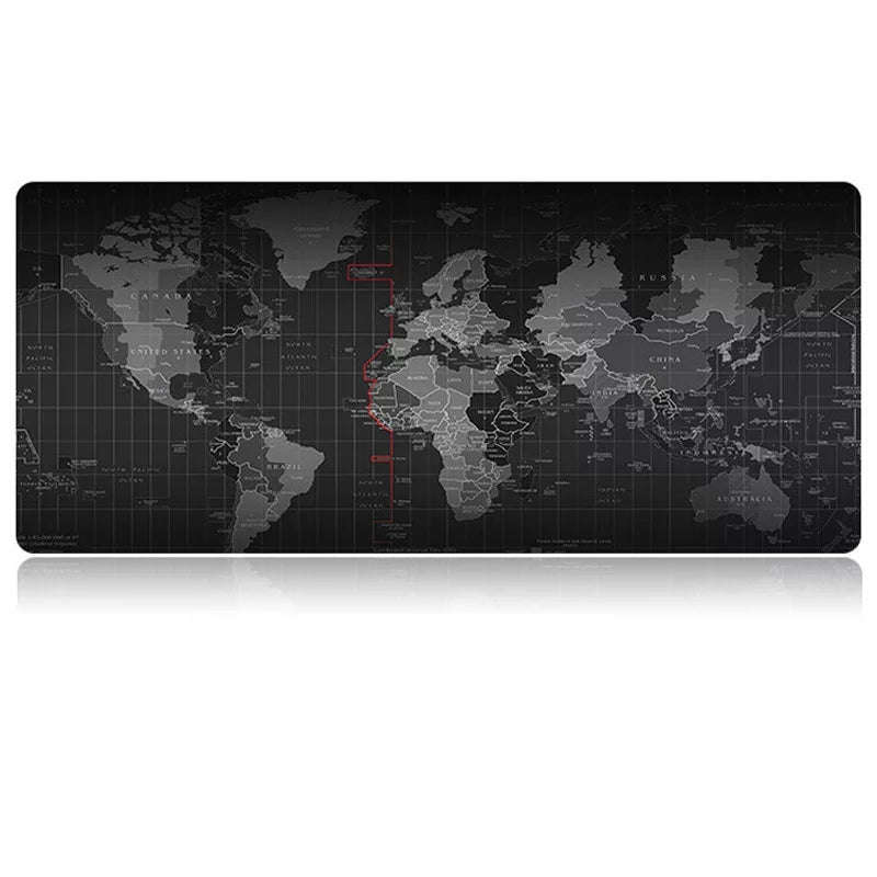 Large Gaming Mouse Pad Old World Map Desk Mat Non-slip Natural Rubber Mousepad 90cm x 40cm