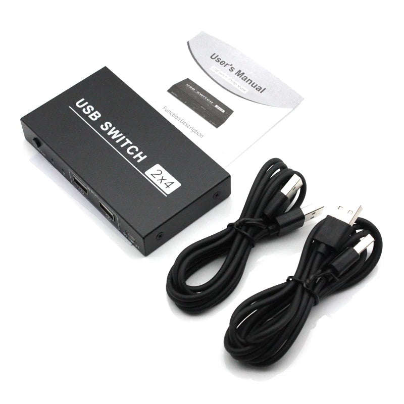 USB Switch Selector 2 Computers Sharing 4 USB Devices USB 2.0 Peripheral Box Hub