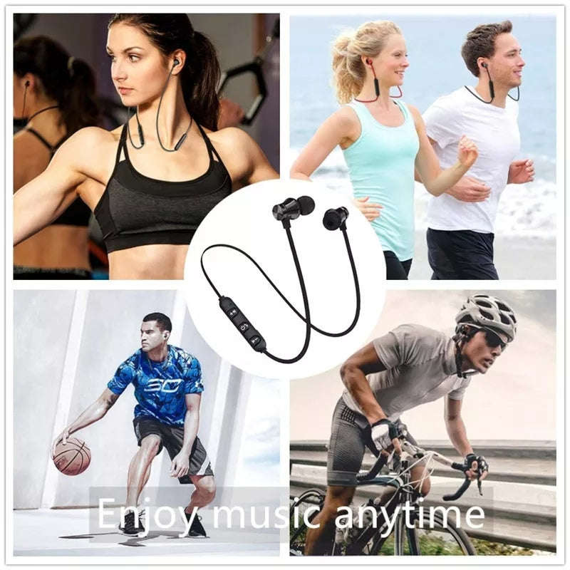Magnetic Wireless bluetooth Earphone Music Headset Phone Neckband Sport Earbuds Earphone