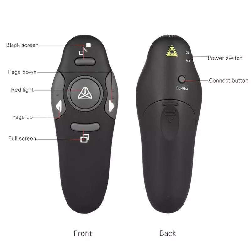Wireless Presenter with Laser Pointer - Black
