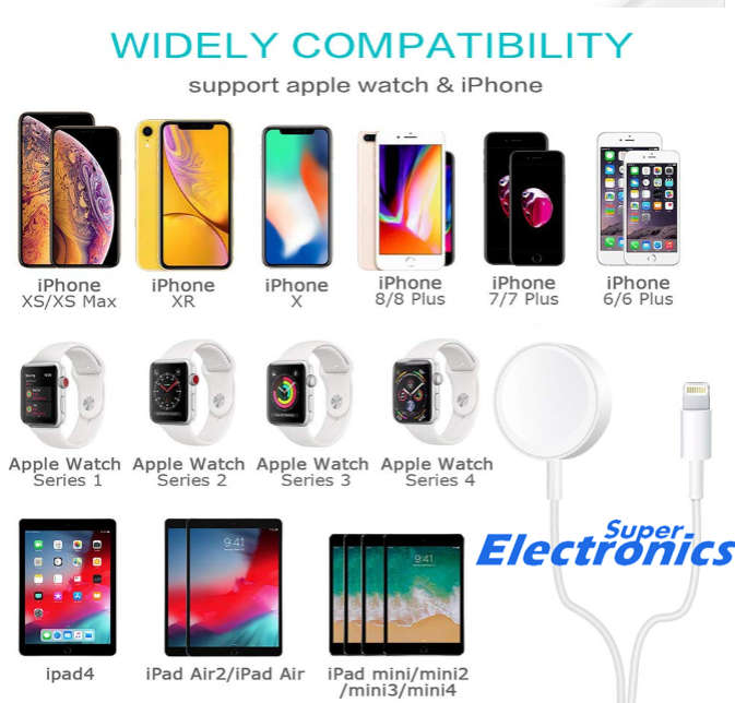2 in 1 Wireless Apple Charger Cable Compatible with for Iphone and Apple Watch