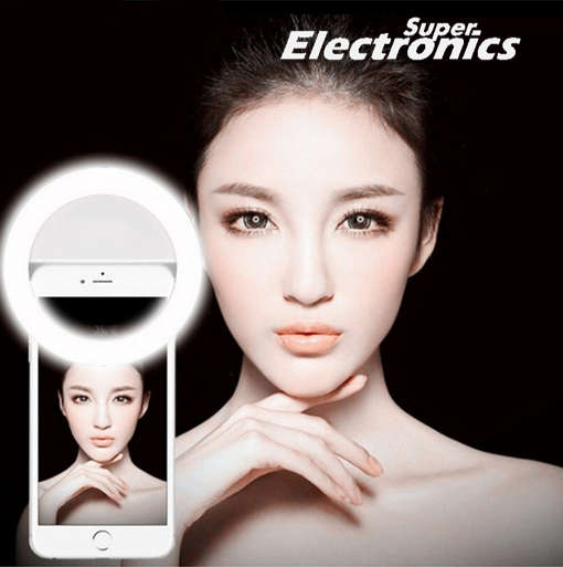 Rechargeable Portable LED Camera Selfie Light - white