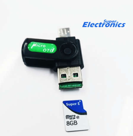 Micro SD Card Reader Adapter OTG - Green