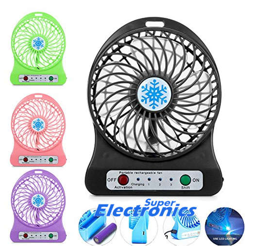 Portable Rechargeable Mini FAN - BLACK
