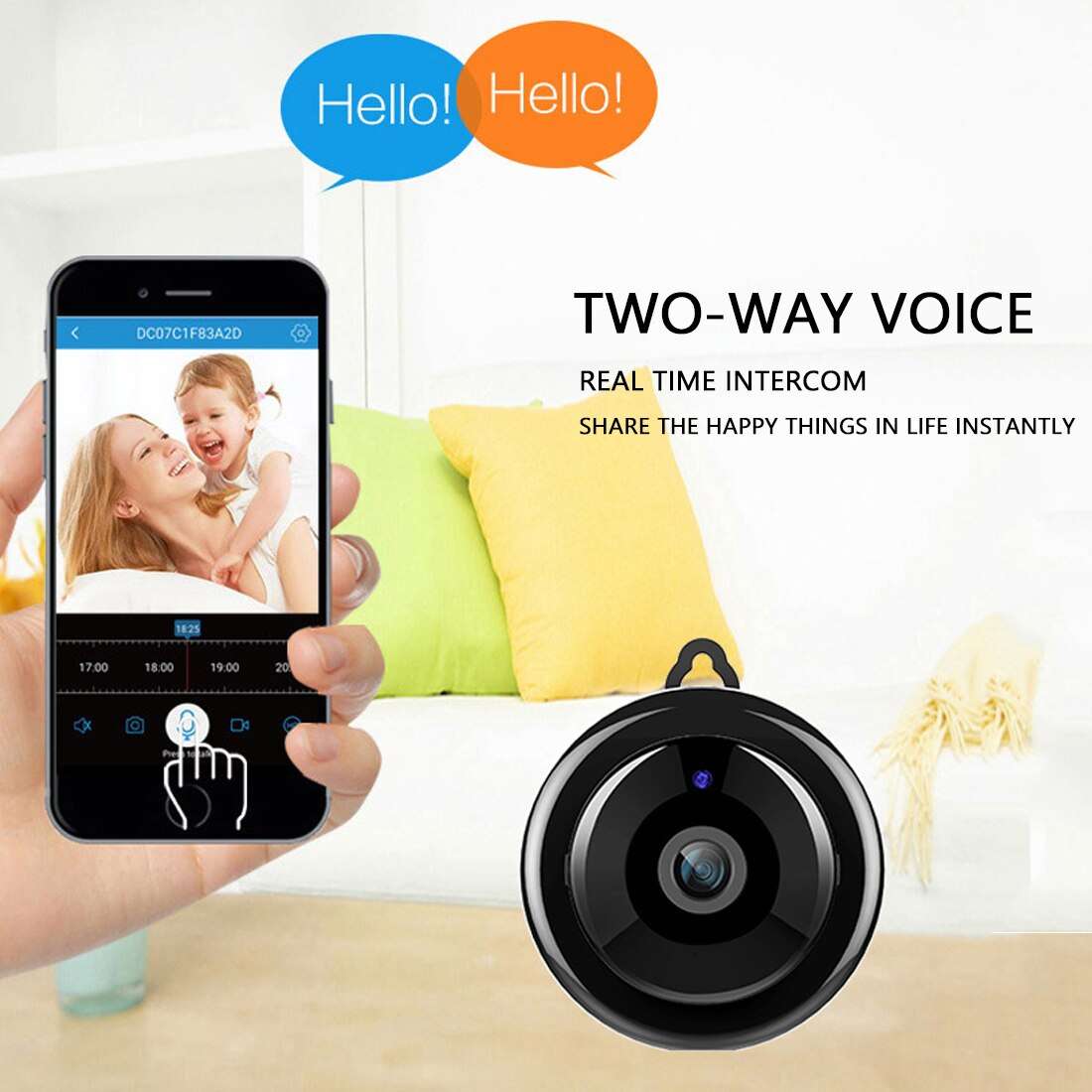 1080P WIFI Camera Wireless IP Camera Baby Monitor IR Night Vision Home Security Video Monitor Two...