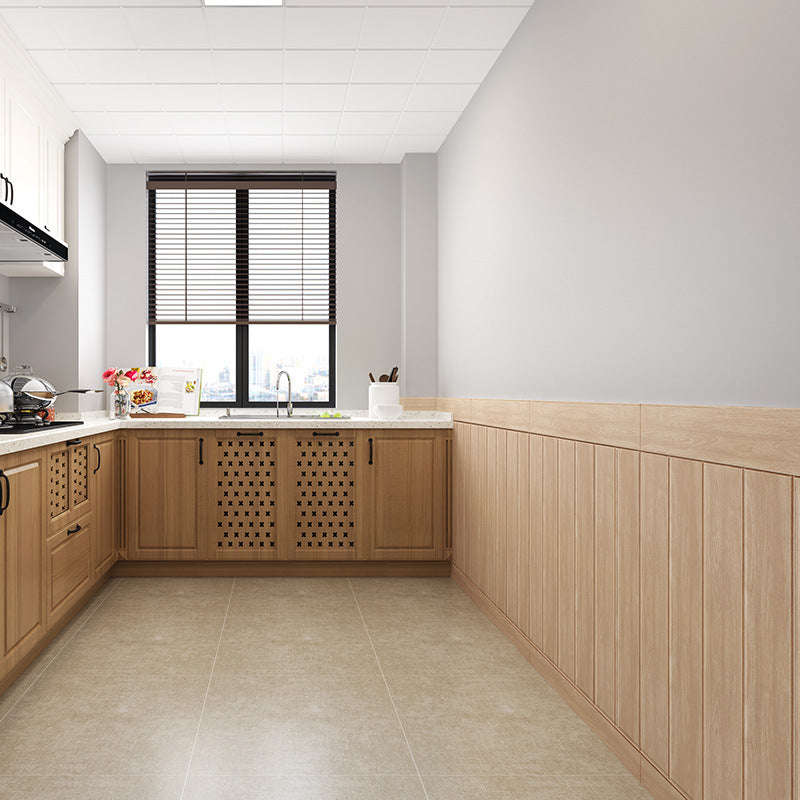 3D Wooden Wall Foam Sticker - Brown