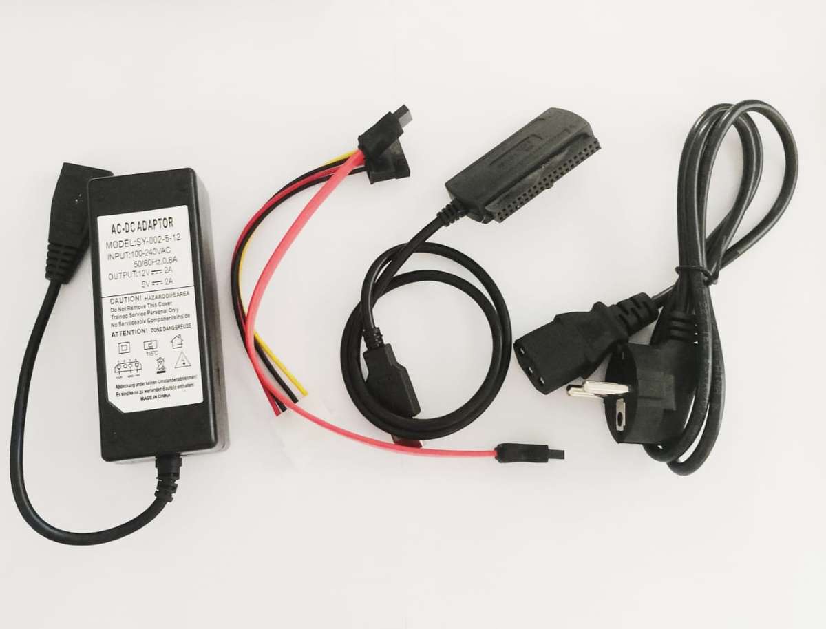 USB 2.0 to SATA/IDE Cable with Power Adapter