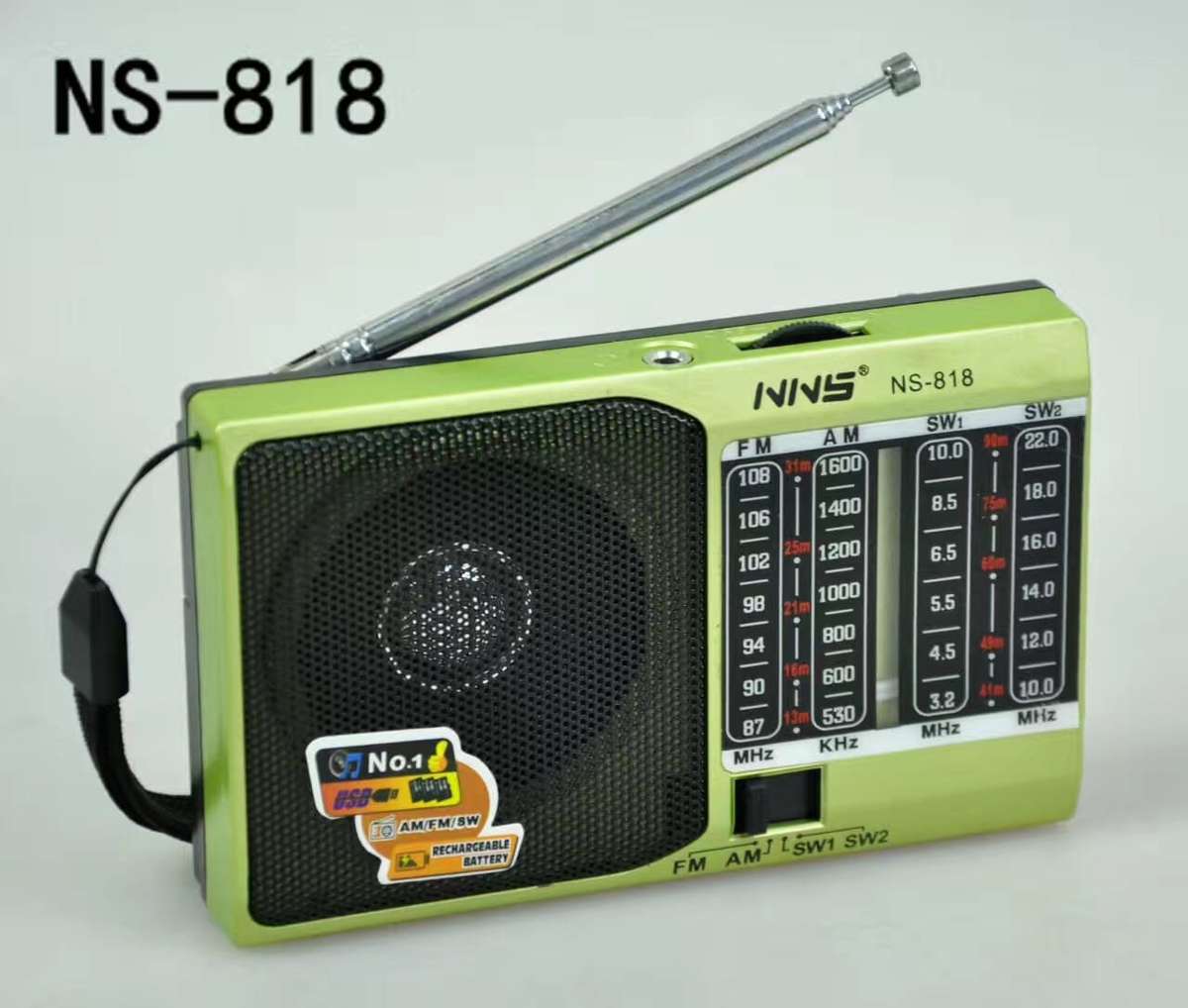 Mini AM/FM Radio NS 818 - Green