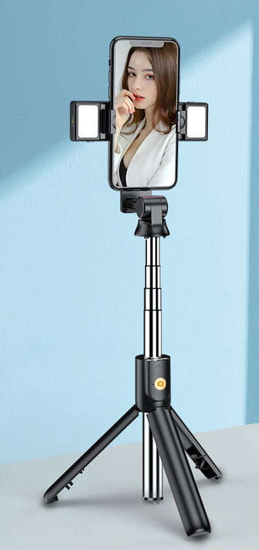 Handheld Gimbal Stabilizer Anti-Shake Selfie Stick Bluetooth Remote Control Tripod With LED Light