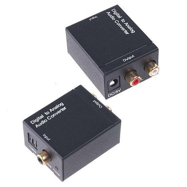 Digital To Analog Audio Converter Adapter Coaxial Toslink Audio To 2RCA L/R Audio 3.5mm USB Powered