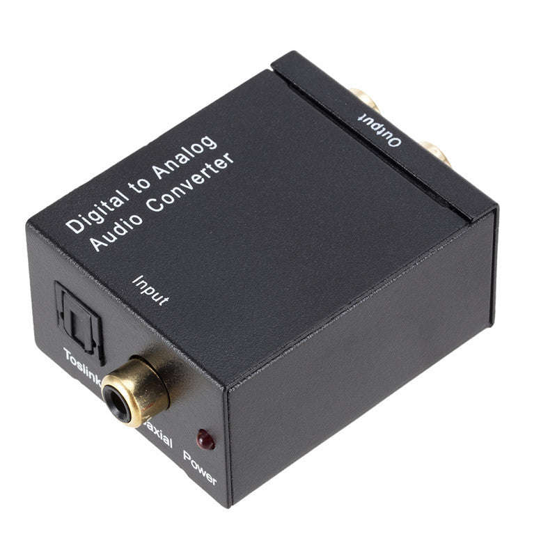 Digital To Analog Audio Converter Adapter Coaxial Toslink Audio To 2RCA L/R Audio 3.5mm USB Powered