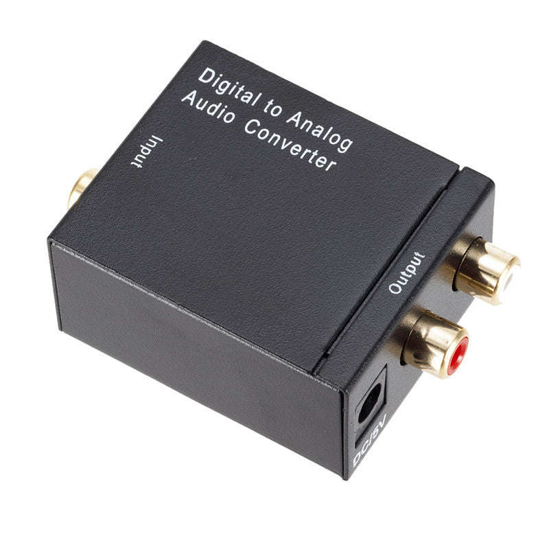 Digital To Analog Audio Converter Adapter Coaxial Toslink Audio To 2RCA L/R Audio 3.5mm USB Powered