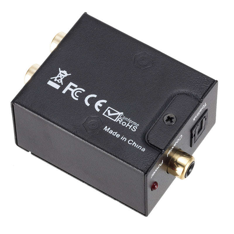 Digital To Analog Audio Converter Adapter Coaxial Toslink Audio To 2RCA L/R Audio 3.5mm USB Powered