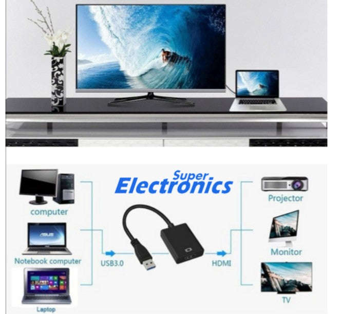 USB 3.0/2.0 To HDMI HDTV Video Adapter