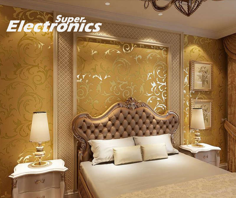 3D Victorian Damask Embossed Wallpaper - Gold