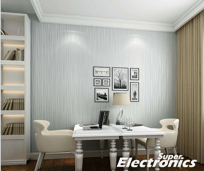 European style non-woven wallpaper - Silver