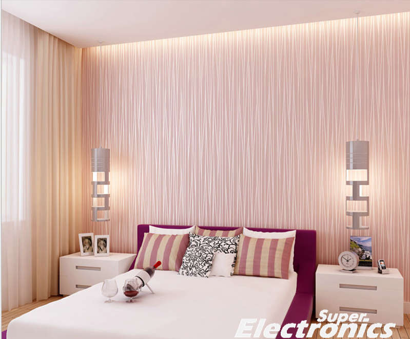 European style non-woven wallpaper - Pink