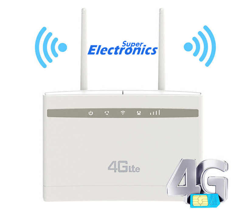 4G LTE Wifi Router With Sim Card Slot 300Mbps Rain Compatible