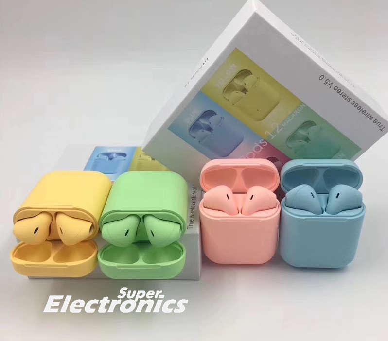 I12 TWS Wireless Earphone Bluetooth 5.0 Touch Earbuds Headset With Charger Box - Matt Gray