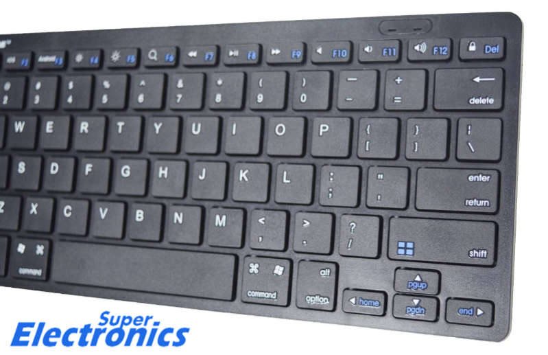 X5 Bluetooth Keyboard Ultra Slim for iOS Android Windows Mac OS PC Tablet Smartphone - Black