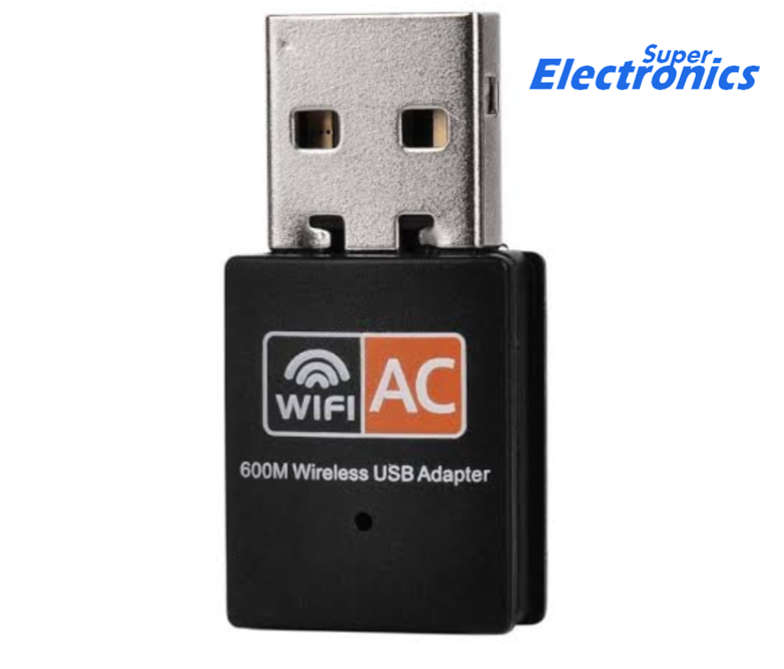 Wireless USB WiFi Adapter 600Mbps Antenna PC Network Card 2.4+5.8Ghz