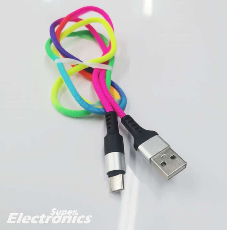 USB Type C Data Cable -rainbow