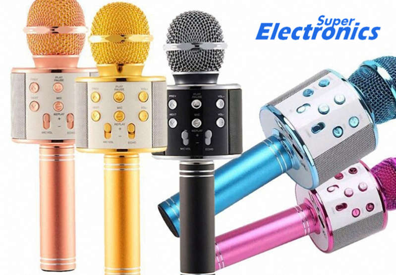 Professional Bluetooth Wireless Microphone Speaker - Gold
