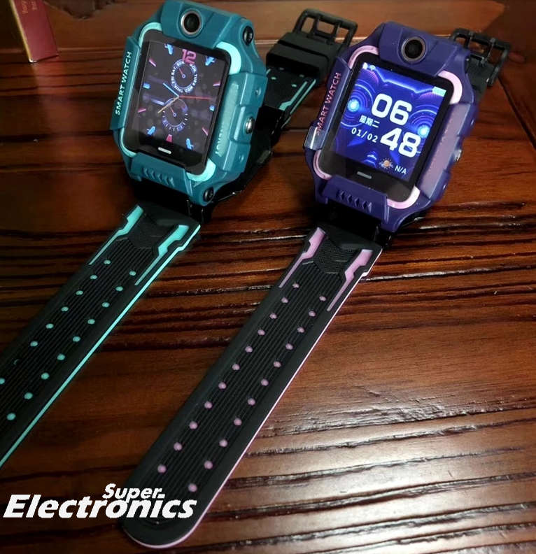 New Style Dual Camera SIM Card GPS Smart Watch with GSM Touch Screen GPRS LBS Tracker SOS - Blue