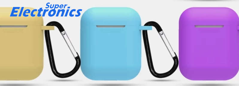 Silicone TPU Bluetooth Wireless Earphone Protective Cover  for Apple Airpods with Hook - Purple