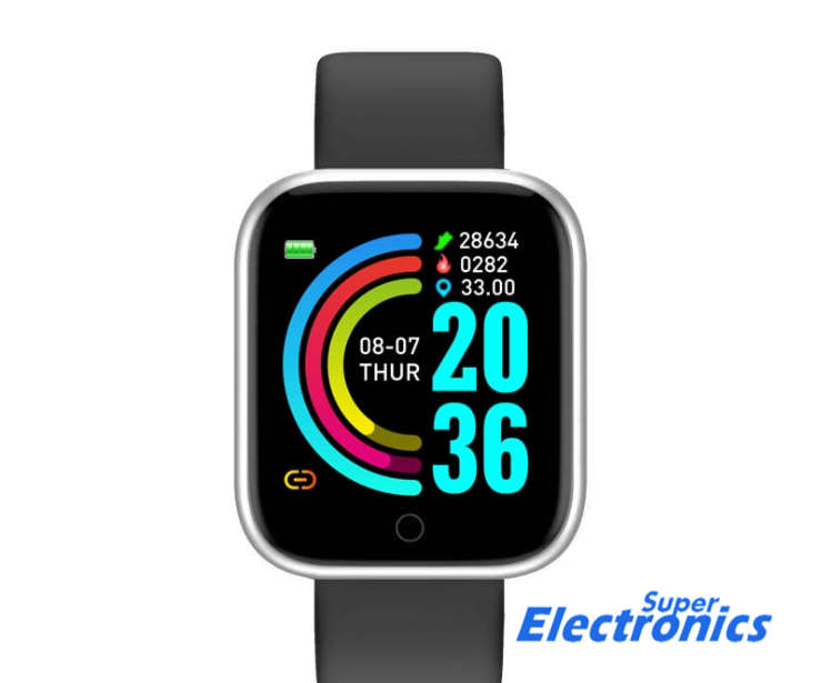 Y68 Smart Watch IP67 Waterproof Smart Band Series 3 - Black