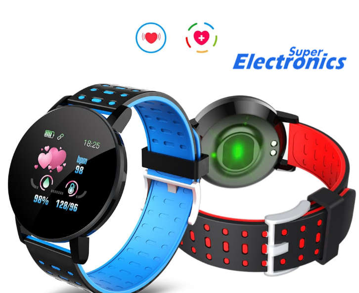 119Plus Smart Bracelet  Heart Rate Smart Watch - Blue