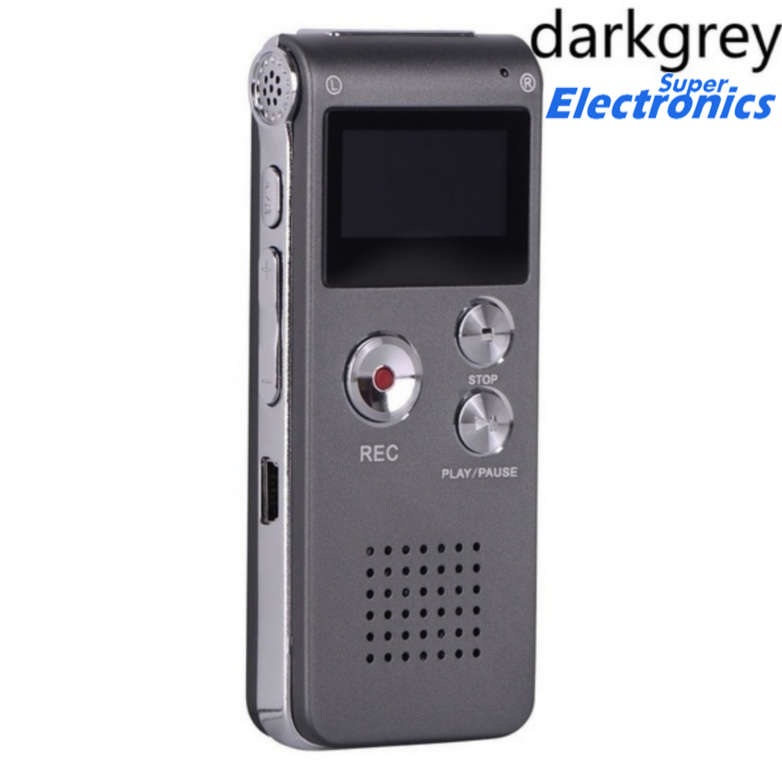 Original Digital Audio Voice Recorder Long Time Recording 8GB - Dark grey