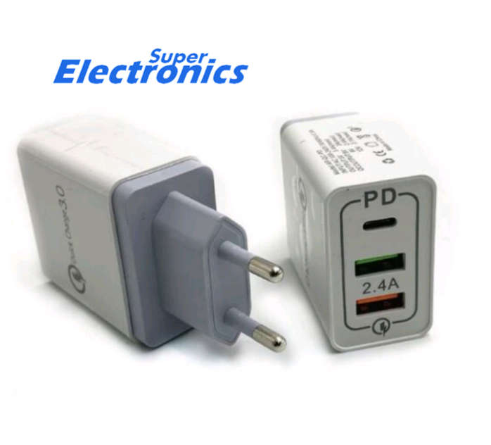 30W Multi PD Fast Charger Iphone 11 USB Charger for Samsung iPhone Huawei Tablet