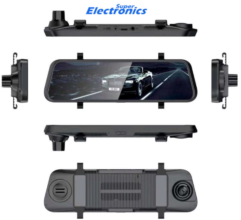 10 Inch 1080P Car DVR Touch Screen Stream Media Recorder Camera Parking Monitoring Auto Video Rec...