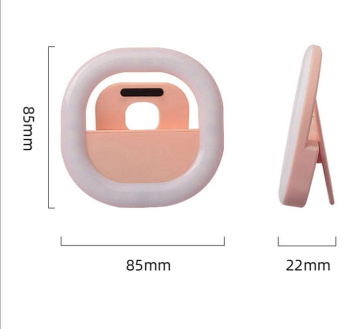 Selfie Light for Cell Phones Clip On Adjustable Mini Ring Light