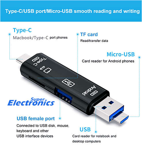 OTG Multi Card Reader 5 in1