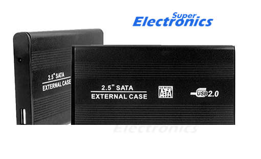 Black Portable SATA 2.5 Inch. USB 2.0 SATA Hard Disk Drive External Enclosure Case Box