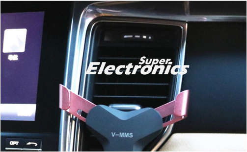 Mini Pink Air Vent Car Mount Auto Lock Metal Mobile Phone Stand Holder - pink