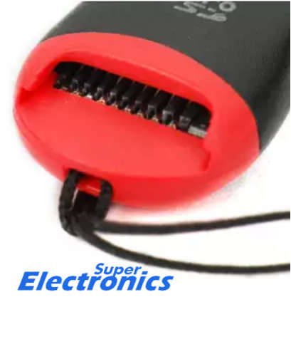 Small Whistle USB 2.0 Micro SD Card Reader w /Lanyard